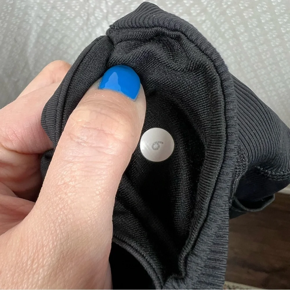 Lululemon Black High Rise Rib Mesh‎ Pocket Leggings